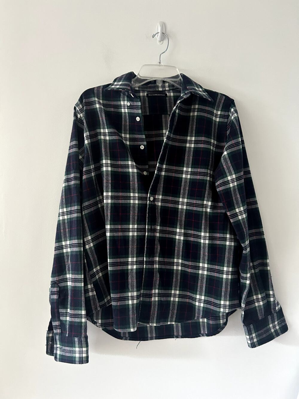 Brandy Melville Green Plaid Flannel Jacket